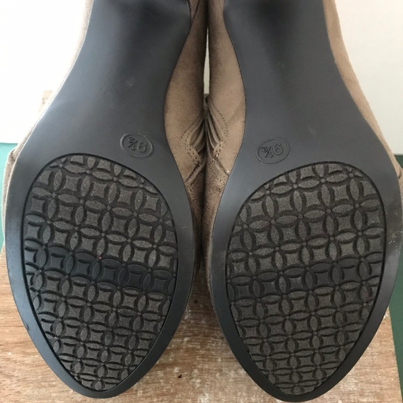 Merona Taupe Suede Stiletto Heel Booties - Picture 6 of 6